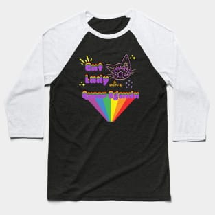 Cat Lady with a Queer Agenda Baseball T-Shirt